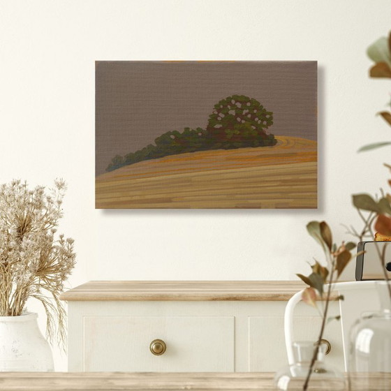 Image 1 of Group of trees, unique painting, hand-painted one-of-a-kind piece, 30 x 20 cm, acrylic paint on canvas