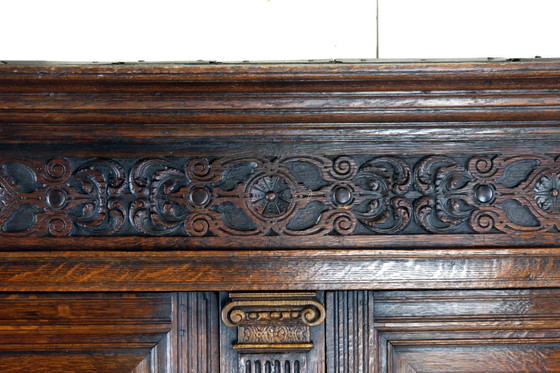 Image 1 of 17th century Dutch pilaster cabinet.