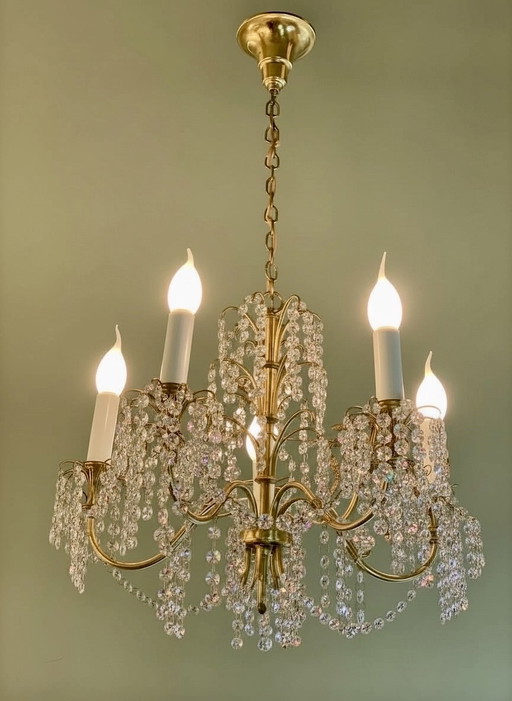 Splendida corona Swarovski di metà secolo Lucbter