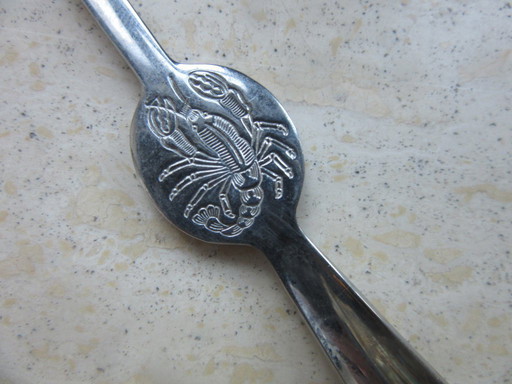 Six fourchettes à homard Gero, marquées Gero et ZILMET, vintage