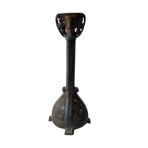 Antique metal candlestick