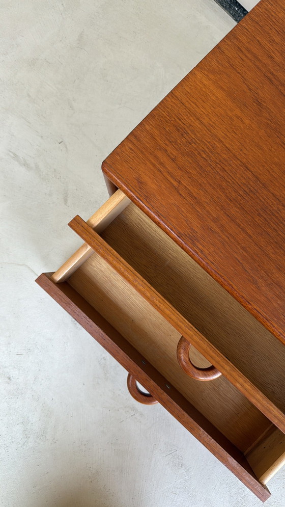 Vintage Danish Teak Nightstand / Wall Cabinet – Wood (photo 7 of 8)