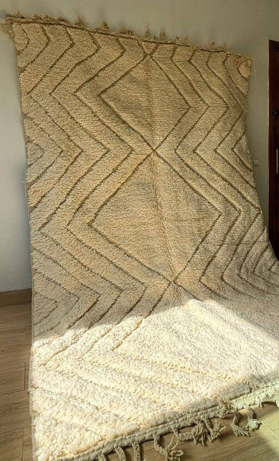 Marokkaans Berber vloerkleed wit gedecoreerd 200cmx300cm – Vloerkleden en tapijten, Wool, Bohemian (photo 3 of 4)