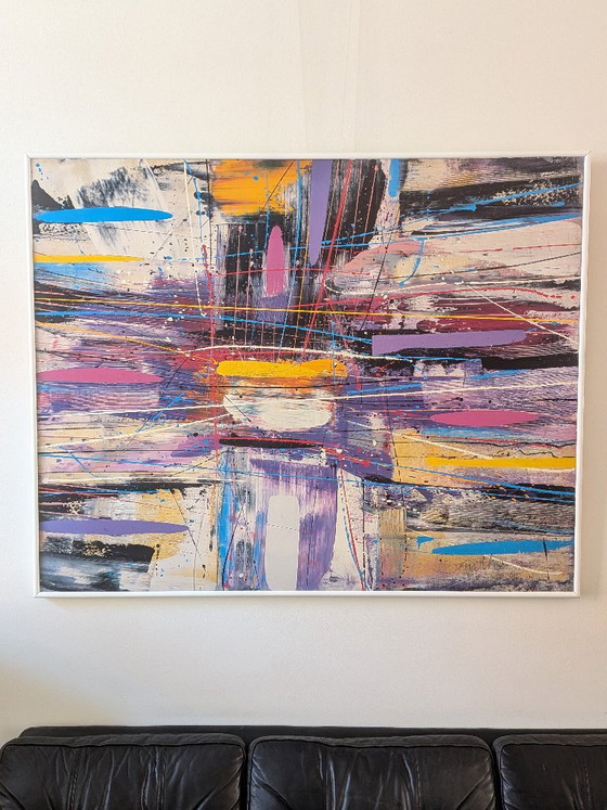 Large 1989 Postmodern Abstract Painting Print by Southern – Billy Hork Gallery Chicago – Art Prints, Wood (photo 8 of 10)