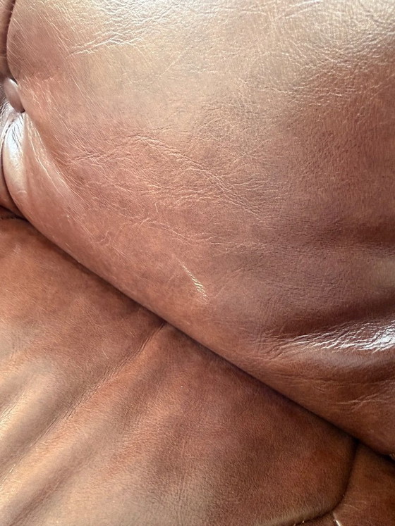 Ledersofa, 3-Sitzer – Leather, Metal (photo 7 of 7)