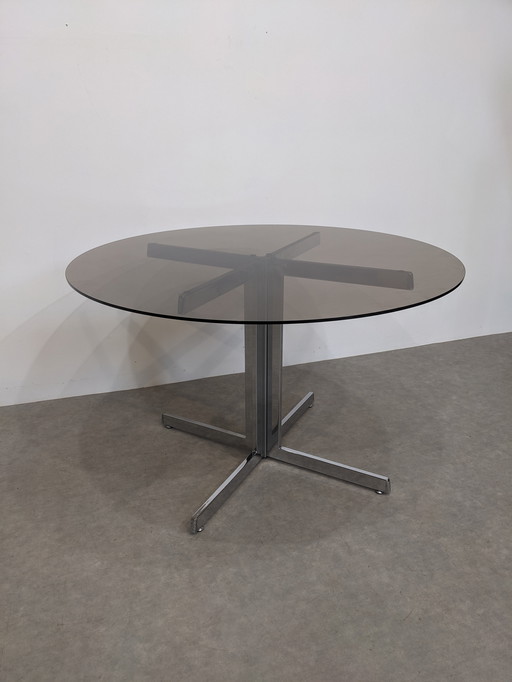 Round Table from the 70s - Smoked Glass