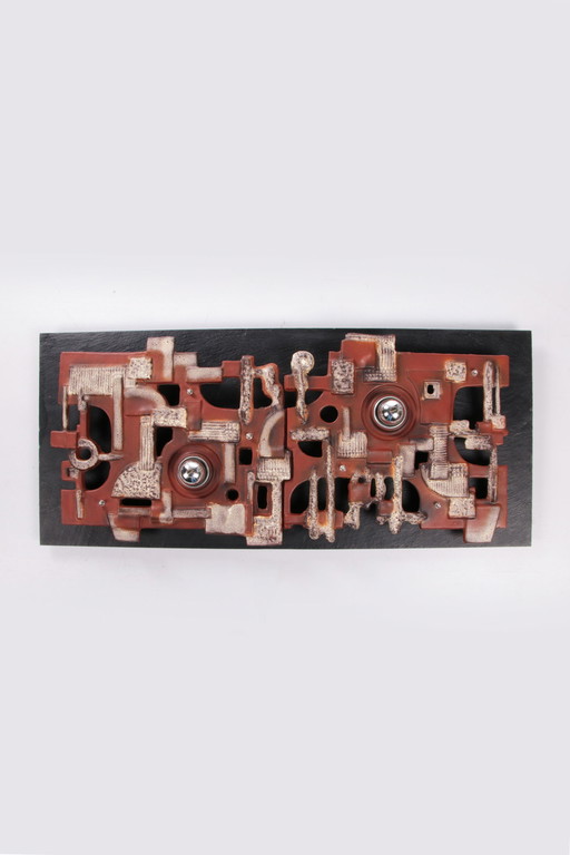 Gran lámpara de pared de cerámica alemana Brakelmann & Becker, años 60