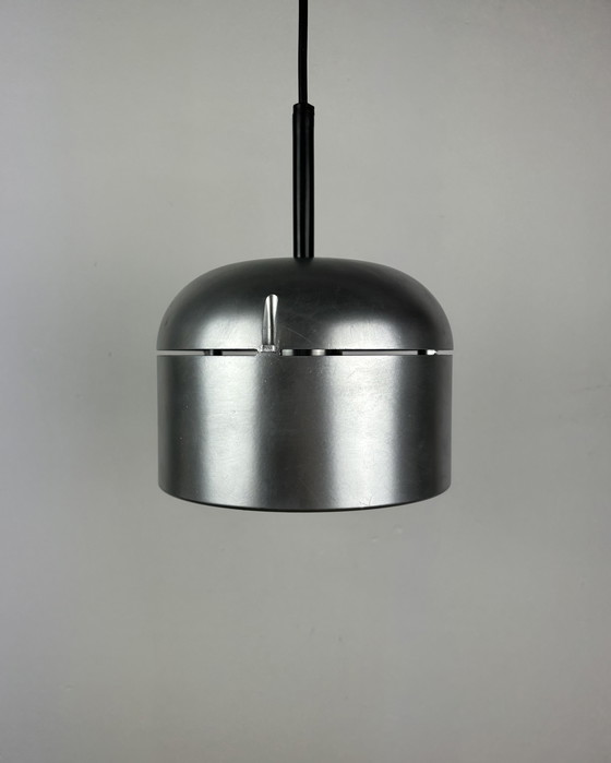 Image 1 of Staff Leuchten Arnold Berges Duo Silver Vintage Pendant Lamp, Space Age, 70s, Mid Century, Industrial design, Germany, 1970s