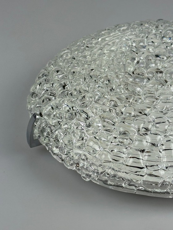 Image 1 of 60s 70s Lamp Plafoniere Inbouw Ijsglas Space Age Design