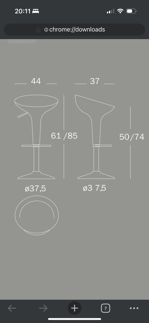 Magis Bombo Bar Stool by Stefano Giovannoni