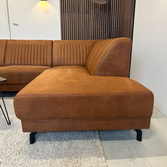 Image 1 of Cognacfarbenes Ecksofa, gereinigt, 276 x 200 cm