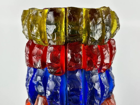 Image 1 of 60er 70er Jahre Brutalistische Stehlampe Eisen & Glas Stehleuchte Mid Century