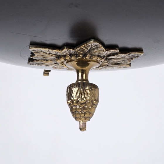 Image 1 of Plafondlamp in Empire-stijl — Plaatmetaal en messing — 20e eeuw — Klassiek architectonisch statement