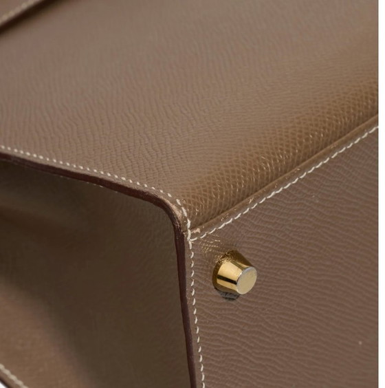Image 1 of Sac HERMES Kelly 28 en Cuir Étoupe - 103229