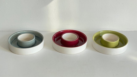 Image 1 of CANDLESTICKS Tealight Holder Crackled Ceramic