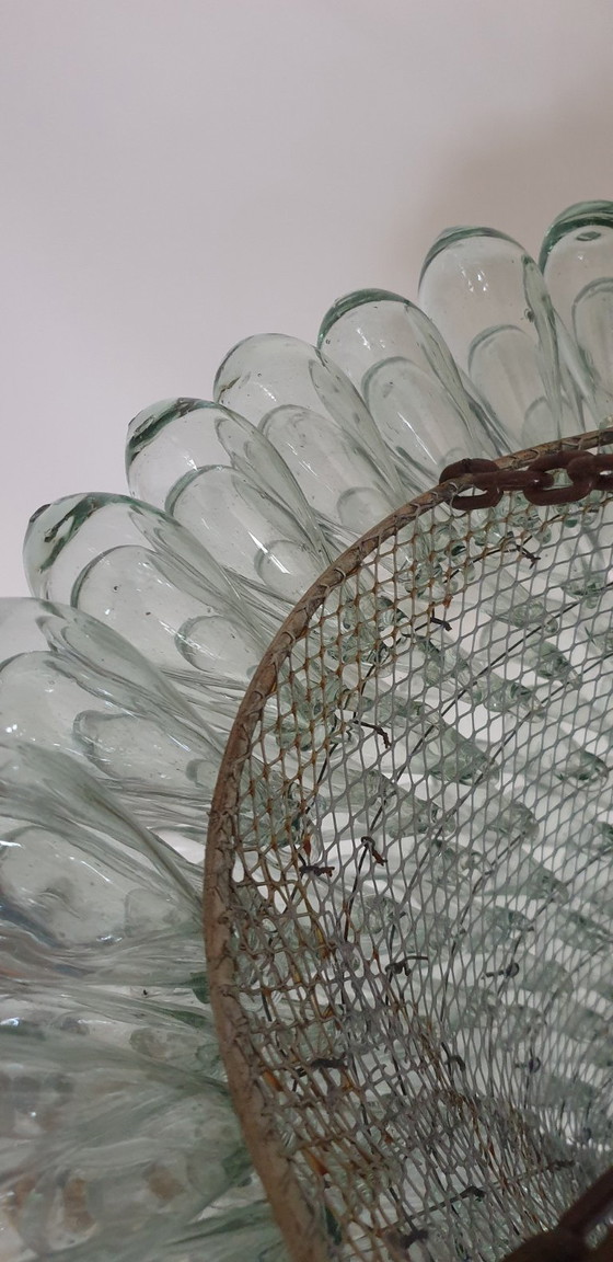 Image 1 of Suspension vintage en verre de Murano motif raisin XL