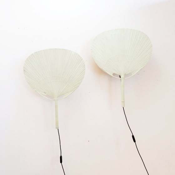Image 1 of Pair of Uchiwa III sconces by Ingo Maurer for M Design, 1970s