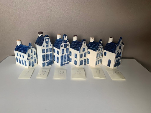 6 maisons bleues de Delft du Klm