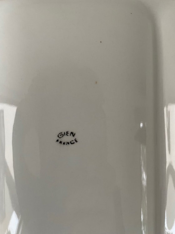 Image 1 of Vintage Gien France serving dish with pastel sections