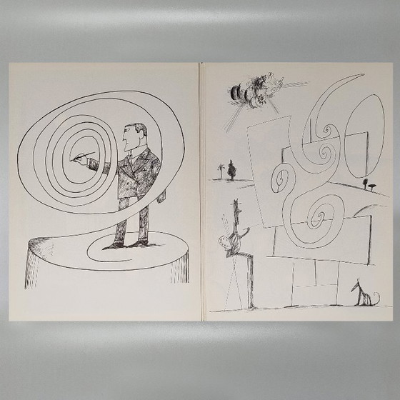 Image 1 of Saul Steinberg "Derriere Le Miroir" n. 157 con quattordici litografie di Maeght Editeur