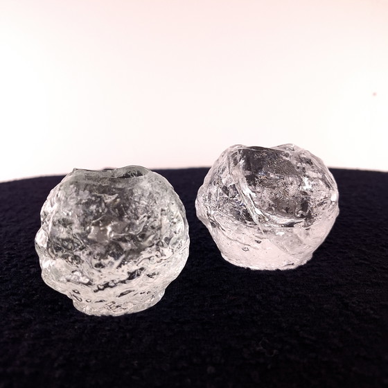 Image 1 of 2x Vintage Kosta Boda Snowball theelichthouder Ann Wärff