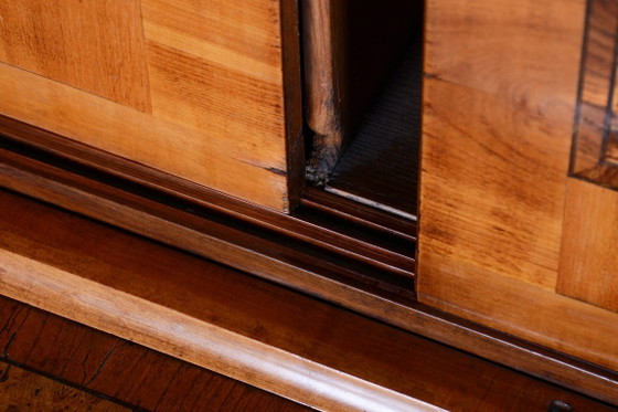 Restauriertes Empire-Sideboard, Kirschholz, wiederbelebter polnischer, tschechischer Stil, 1790er Jahre (photo 33 of 40)