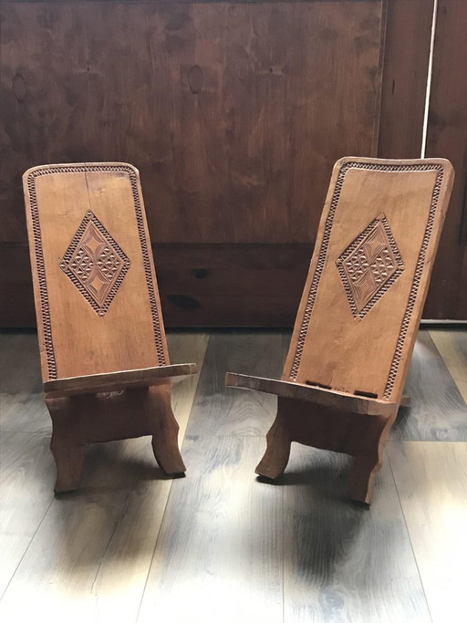 Set handgeschnitzter Stühle, Kuba, 1960er Jahre