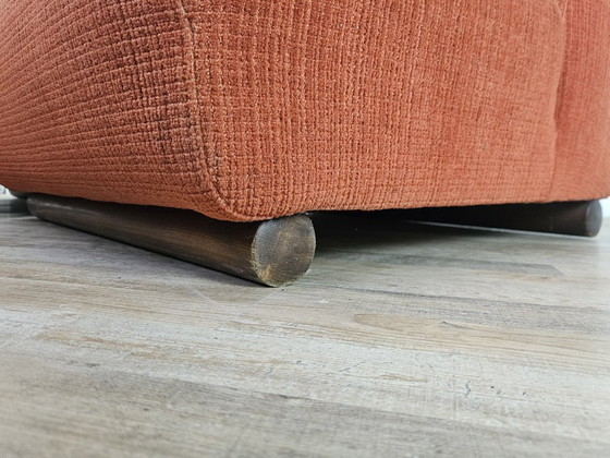 Image 1 of Modulare Sessel aus den 1970er Jahren mit rotem Stoffbezug