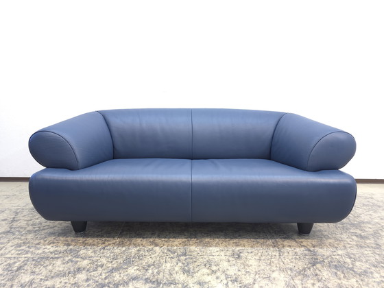 Image 1 of Divano di design in pelle grigio-blu De Sede DS 91