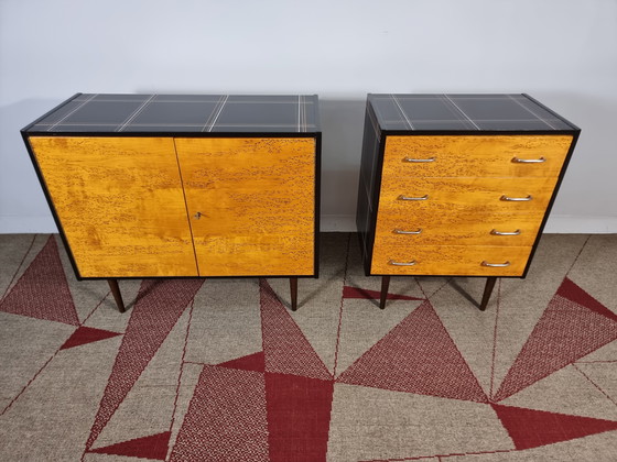 Image 1 of Vintage Brown Cabinets, 1970s
