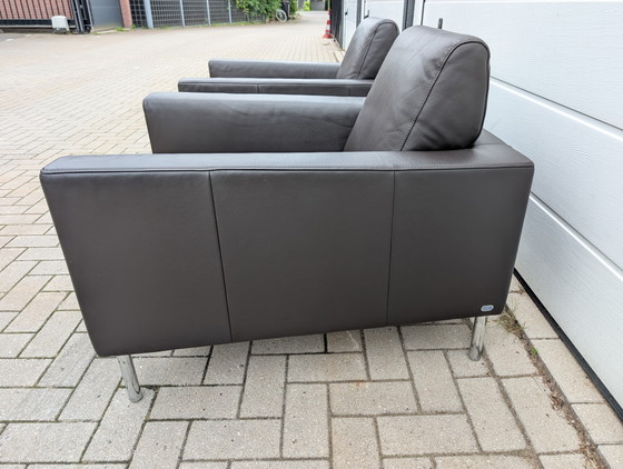 Image 1 of 2x De Sede DS-4 Design Armchair Dark Brown Leather 