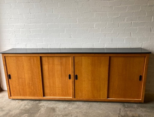 Vintage school cupboard sliding door cupboard dresser XL