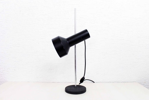 Lampe de bureau en métal noir des années 70