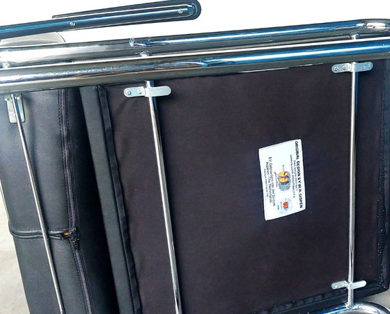 Image 1 of Gispen 405 | glans chroom | zwart leer | zgan