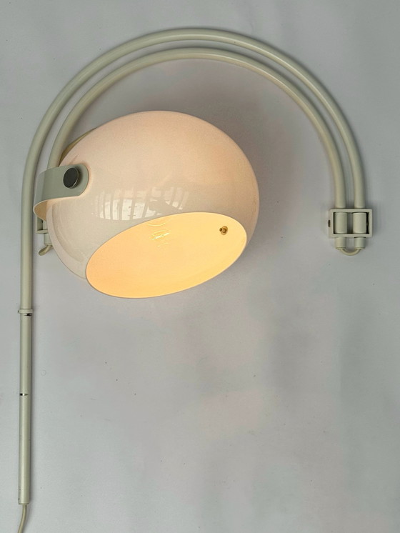 Image 1 of Vintage Space Age dubbele boog wandlamp | Dijkstra | Nederlands design uit de jaren 70