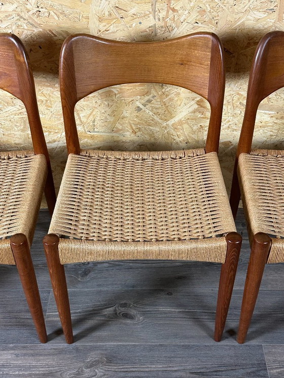 Image 1 of 6x Sedie da pranzo in teak anni '60/'70 di Niels O. Möller per J.L. Møllers anni '60