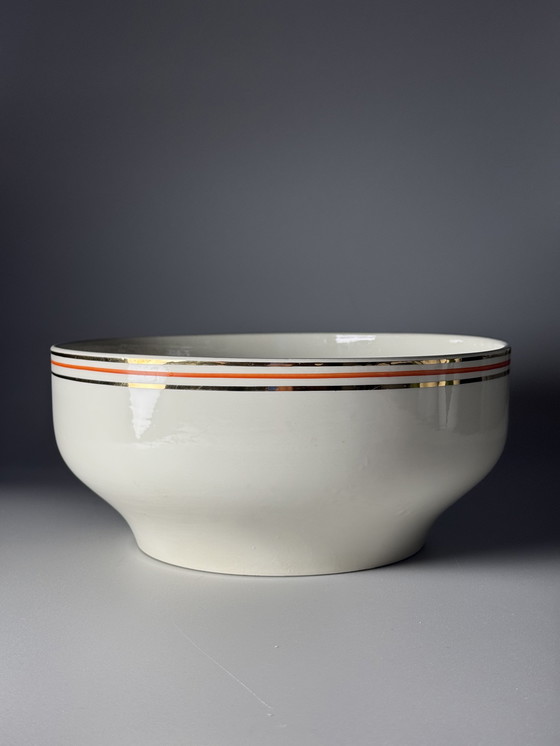 Image 1 of Boch Frères, Art Deco – Große Servierschüssel & Soßenschüssel (1940er Jahre)