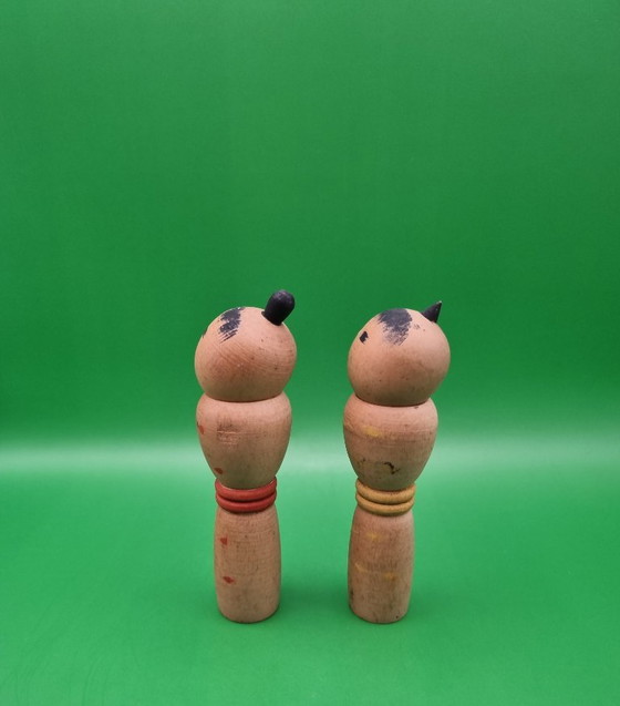Vintage Sosaku Kokeshi Paartje Van Mamoru Izu – Decoratieve objecten, Wood (photo 4 of 6)