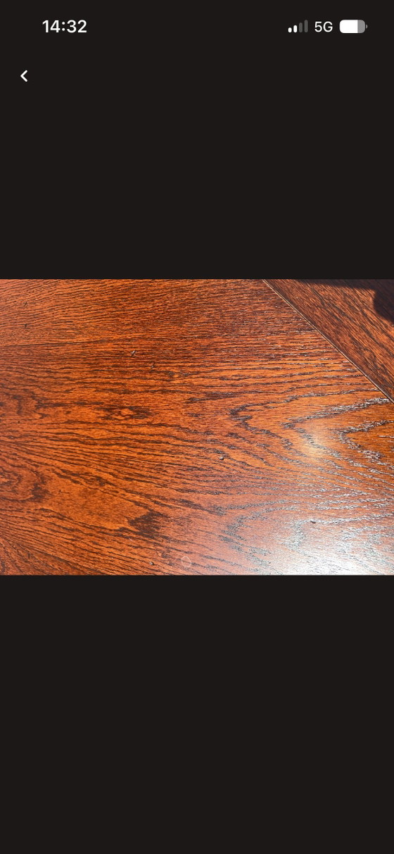 Image 1 of Bannink jugendstil kersenhouten eetkamer tafel 