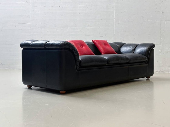 Image 1 of Elegantes Sofa von Poltrona Frau aus Leder, Italien, 1970er Jahre