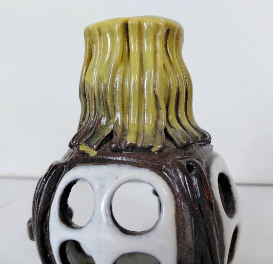 Vintage Brutalist Ceramic Mood Light, 1970s Studio – Brutalist Keramik, Candle holders (photo 6 of 11)