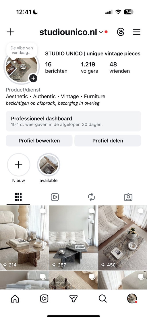 Tavolo da pranzo vintage in marmo Levanto Rosso