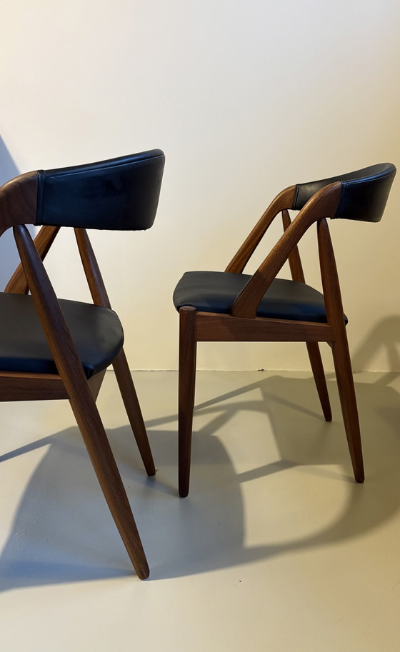 Image 1 of Sillas de comedor Kai Kristiansen modelo 31. Madera de teca