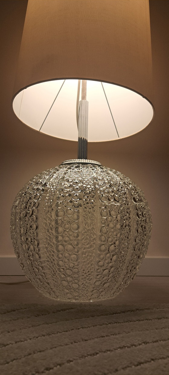 Image 1 of Floor lamp made of bubble glass by Hustadt, Germany, 1960s