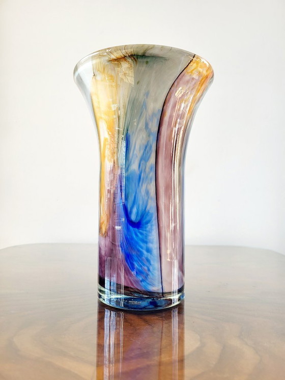 Image 1 of Michèle Luzoro vaas, multicolor, jaren 80, Frankrijk