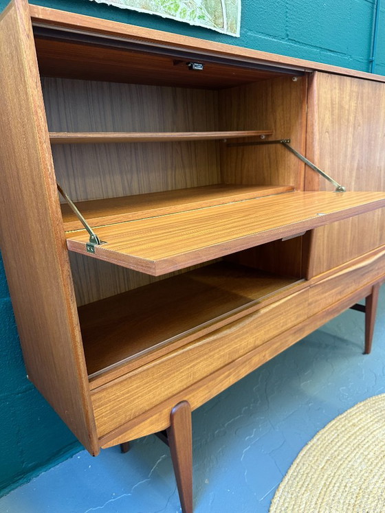 Buffet haut en teck Mid-Century / Buffet bas compact – Vintage années 60 – Wood (photo 7 of 14)