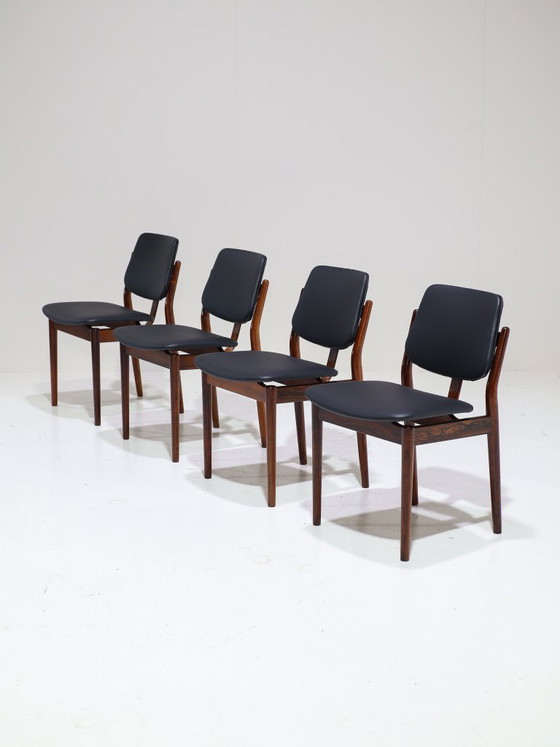 4x Sedie da pranzo Arne Vodder Sibast, danesi degli anni '60 – Wood, Vintage (photo 4 of 12)