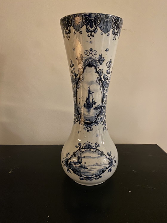 Image 1 of Delfts blauwe vaas 32cm hoog