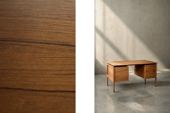 Vintage Mid-Century Danish Modern Teak Desk by Arne Vodder for GV Møbler, 1960s – Wood (photo 7 of 19)
