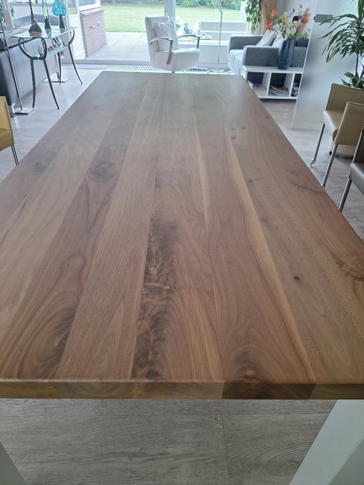 Dining room table of solid American walnut unique design